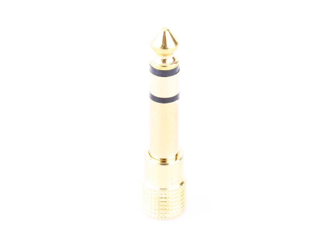 Adaptador Mali de plug para fone 3.5mm para 6.5mm, dourado