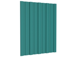 Vidaxl Painel De Telhado 12 Unid. Verde 60 X 45 Cm Aço Galvanizado