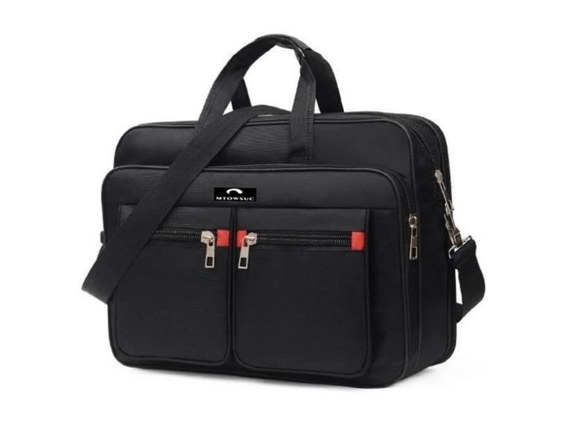 Bolsa impermeável para laptop Mtowsuc de 15 polegadas em tecido Oxford Aquaforge preto