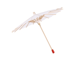 GUARDA CHUVA de Papel Decorativo Branco 20cm | S/MARCA