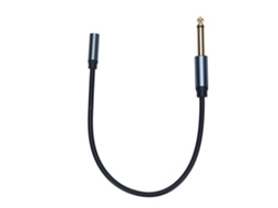 Aetheria cabo Adaptador Estéreo 6.35mm Macho para 3.5mm Fêmea para Fone de Ouvido, Amplificador, Guitarra, Piano, 0.3m