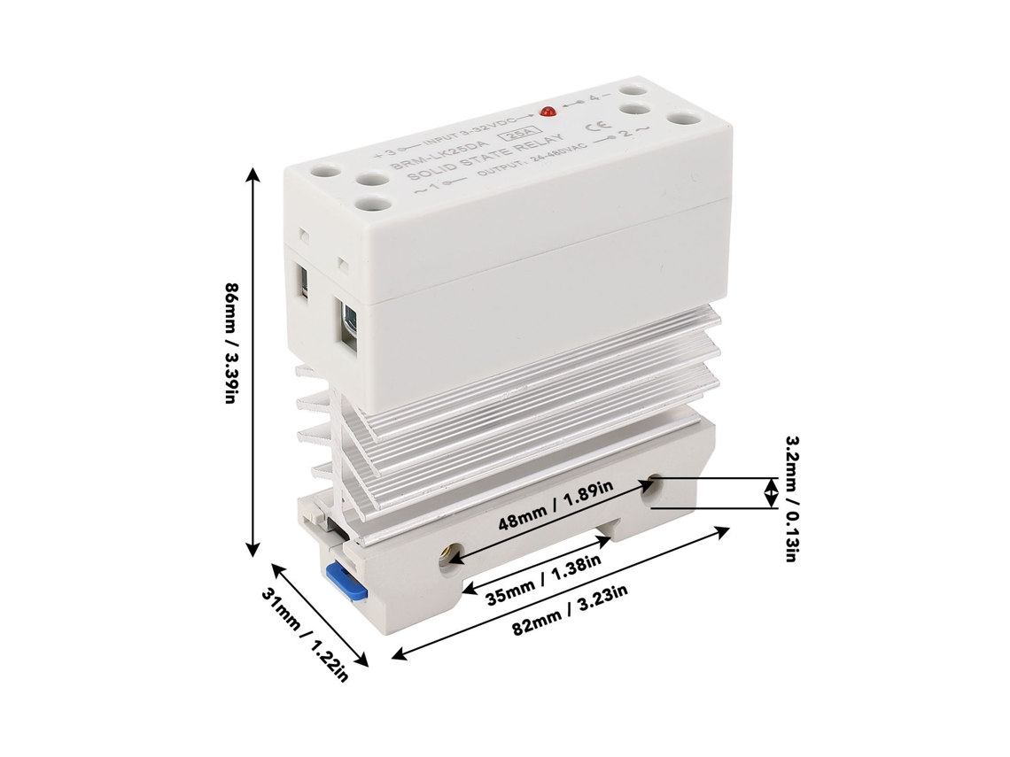 Laxiscreed Módulo Relé Solid-state Monocanal 25a Para Conversão De Dc Para Ac De Alta Sensibilidade