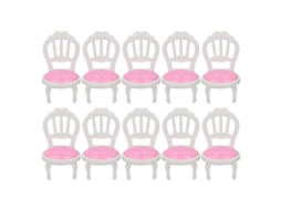 Mali 10 Peças Conjunto de Cadeiras de Miniatura para Casa de Bonecas Decoração Bolo Material Abs Seguro