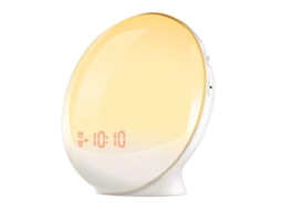 Lurelia Despertador Com Luz Led, Simulação De Nascer Do Sol, Auxílio Para Dormir Com Rádio Fm, Relógio Com Soneca Para Quarto