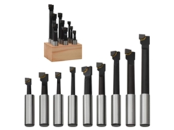 Vidaxl Mandris 9 Pcs 12 Mm Com Base Em Madeira