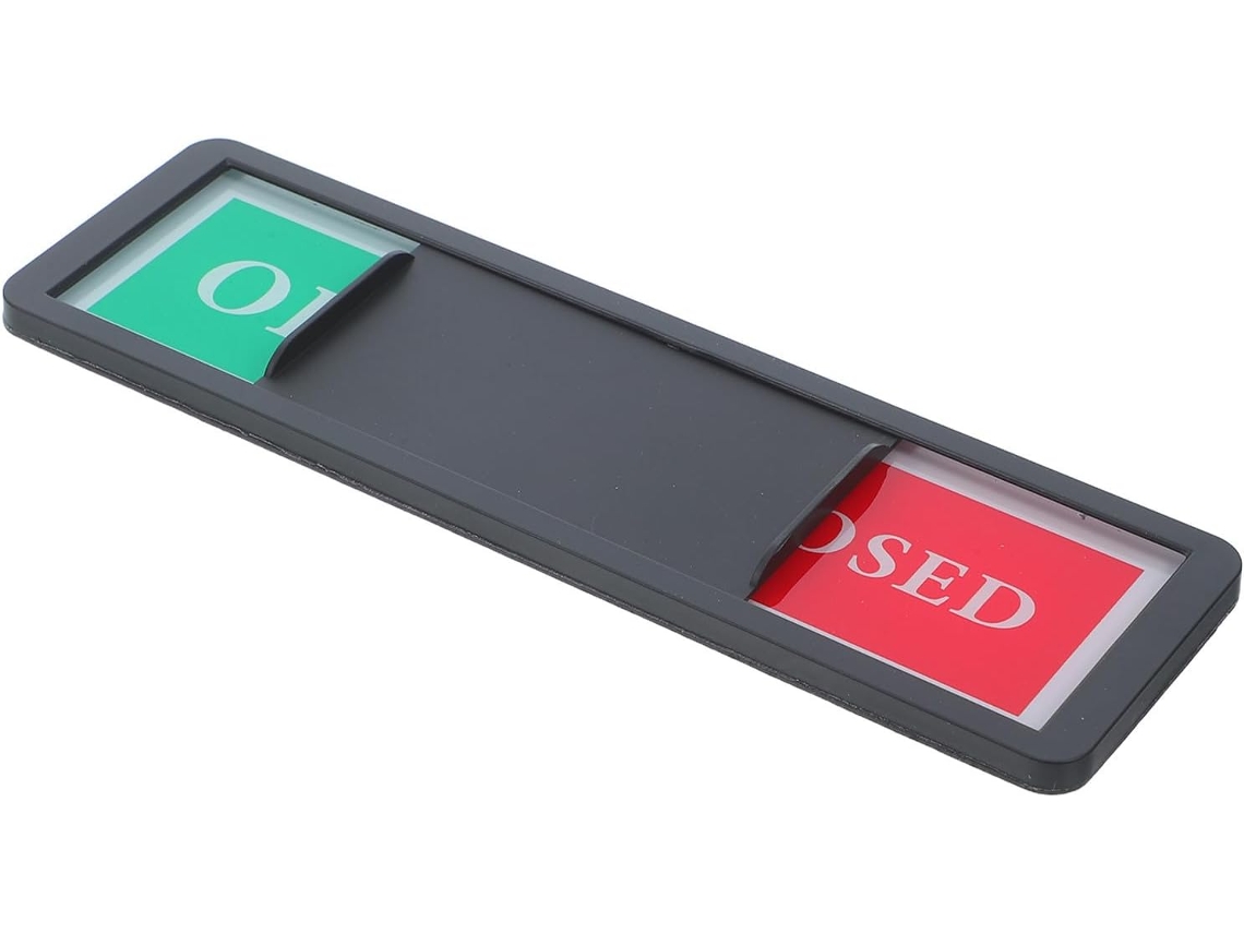 Placa Lateral Deslizante Kisangel Para Portas De Banheiro E Escritório, Material Abs Preto, Visibilidade Clara E