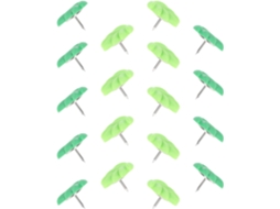Alfinetes decorativos em formato de folha verde, contas de plástico e metal, pacote com 20 unidades, ideais para