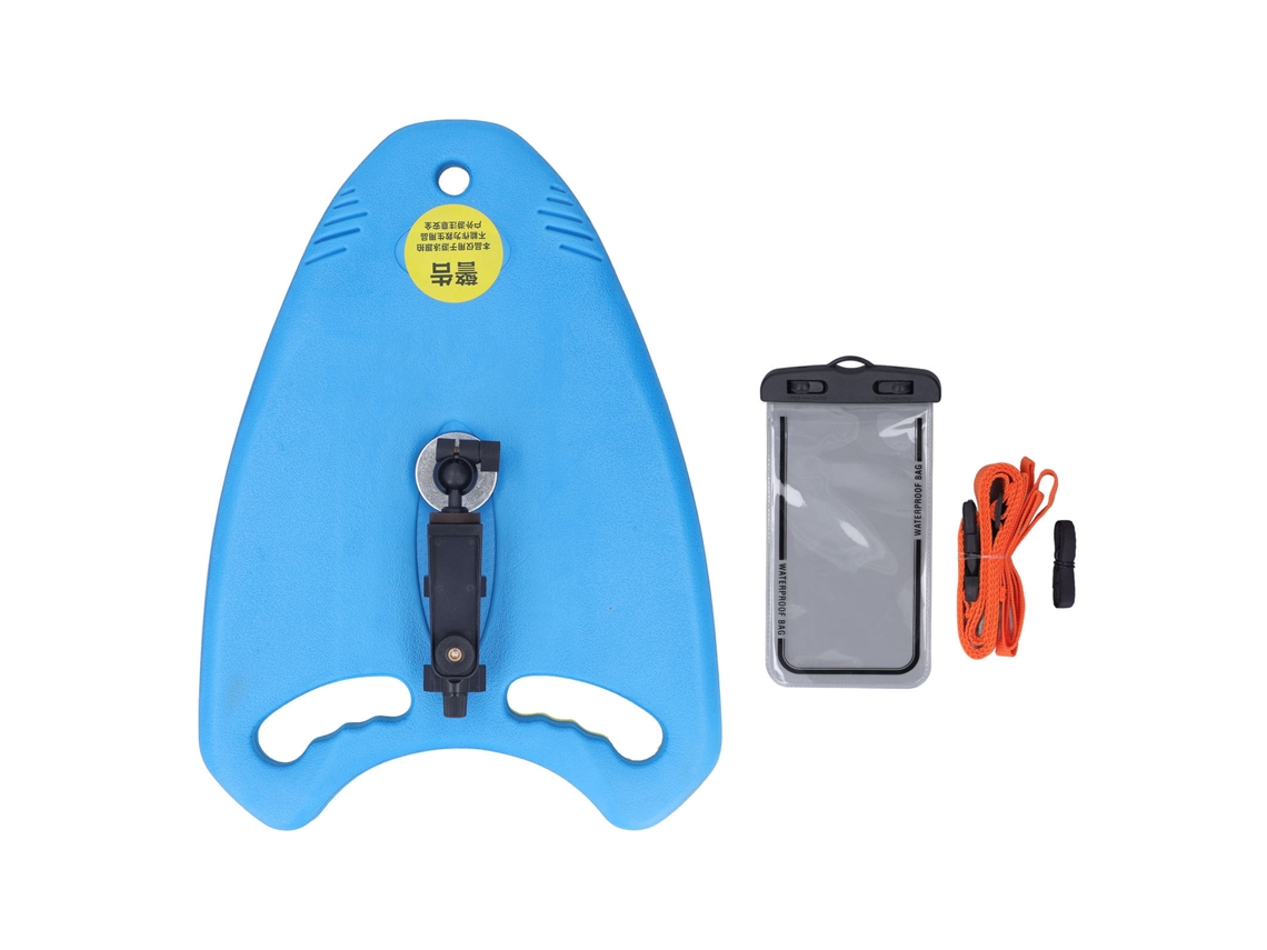 Prancha de Natação Plegável Azul com Suporte para Telefone