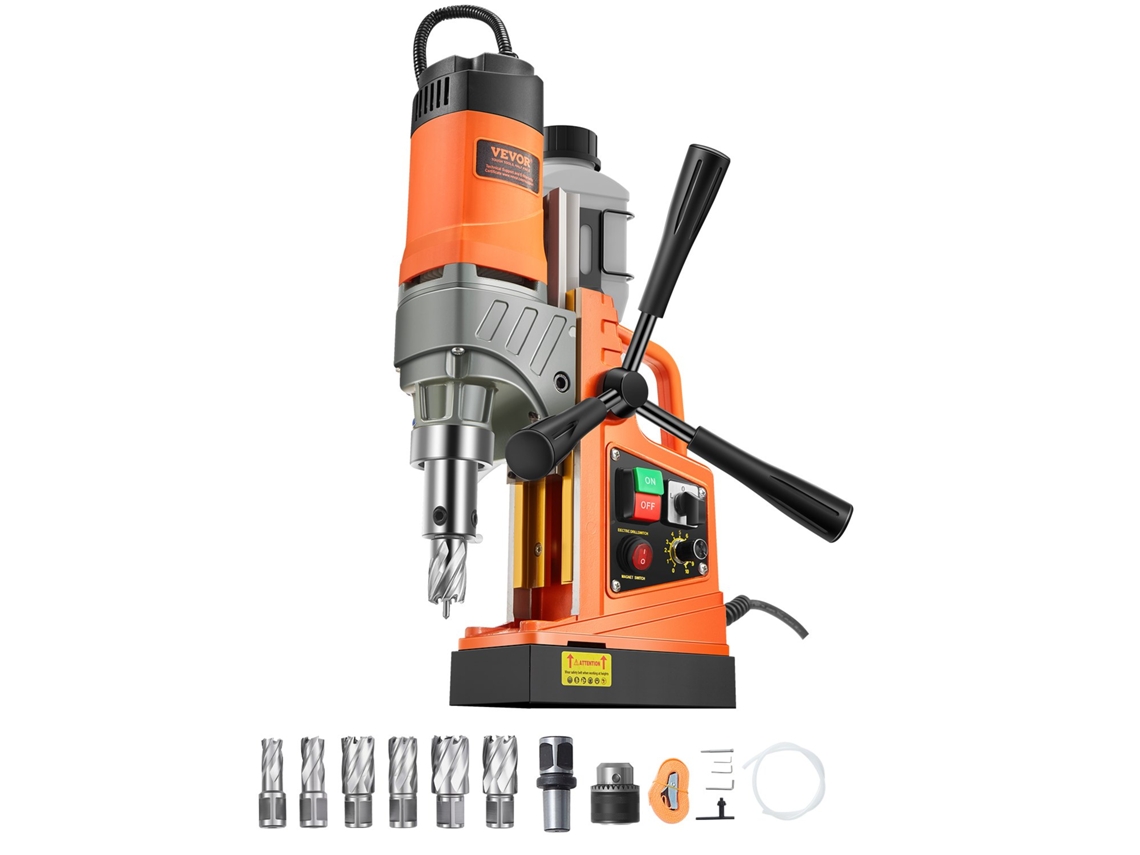1450 W Broca Magnética Portátil De 12800 N Com 6 Brocas De Perfuração Vevor