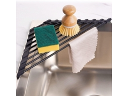 Escorredor De Loiça De Cozinha – Escorredor Triangular Dobrável – Secador De Pratos – Silicone/ferro Galvanizado – Preto