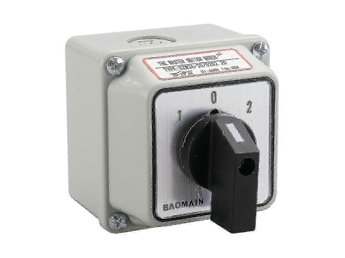 Chave Seletora De 3 Posições E 2 Fases Szw26, 20/d202.2d 660v 20a Com Caixa De Comutação