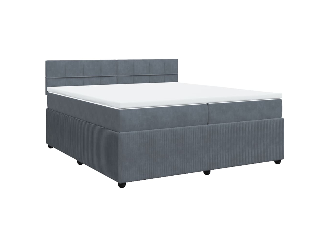Box Spring Bed, Box Spring Beds Vidaxl Cinzeto Veludo (200 X 200 Cm)