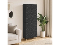 Vidaxl Conjunto De Gabinete 2 Unid. Preto Derivados De Madeira