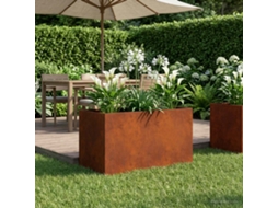 Vidaxl Vaso De Jardim Ferro Enferrujado 100 X 50 X 50 Cm Aço Corten