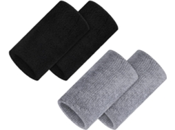 Par De Braçadeiras Esportivas De 15 Cm, Elásticas E Respiráveis, Para Absorver O Suor.