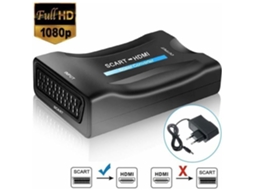 Conversor Scart Para Hdmi, Conversor De Vídeo Scart Para Hdmi 1080p/720p Compatível Com Hdtv Stb Vhs Xbox Ps3 Sky Dvd Blu Czyddd