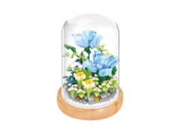 Kit Blocos Miniaturas Flor Azul com Capa Protectora