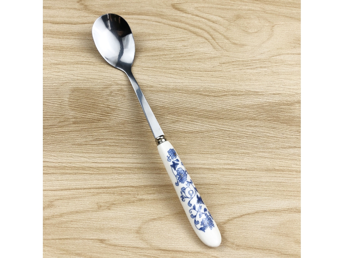 Conjunto de Talheres para Jantar 6 Peças Talheres em Aço Inoxidável com Padrão Floral NEVEANCE