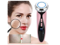 Massageador Facial Elétrico Yunzii Anti Rugas Massagem Facial Ems Rejuvenescimento Da Pele Vibração Remoção De Rugas Rosa