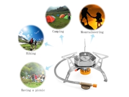 Estufa de Gás Camping Plegable a Prueba de Viento