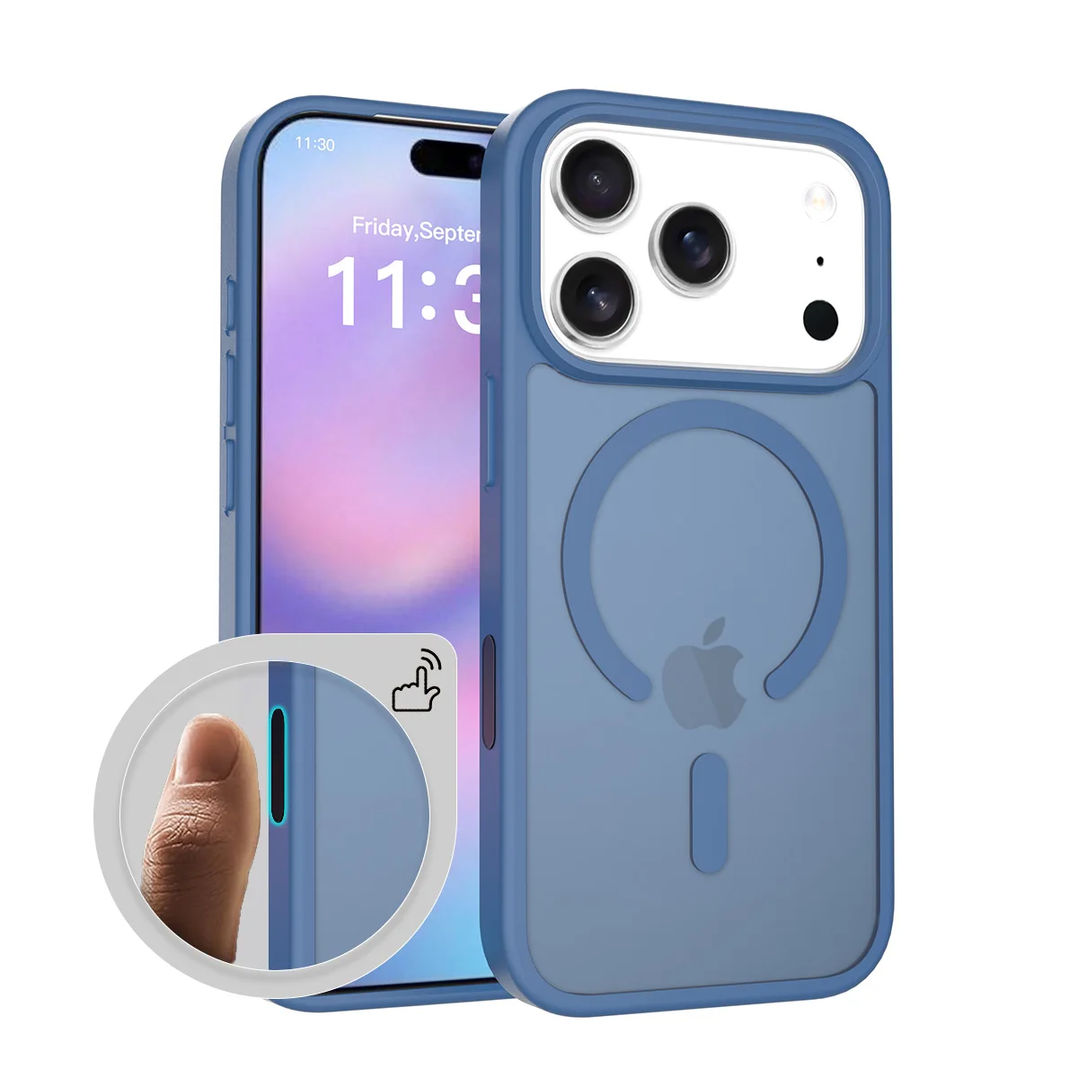 (azul, Iphone 17 Pro Max) Capa Fosca De Alta Qualidade, Em Cores Vibrantes E Agradável Ao Toque, Compatível Com Carregamento Sem Fio Magnético.