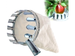 Cosechadora de frutas de metal com saco, para cerejas, diâmetro 16cm, aço inox, segura e eficiente | S/MARCA