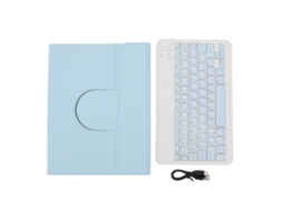 2026zentro-capa De Tablet Pu Com Teclado Bluetooth, Apoio Anti-derrubado E Porta Caneta Para Ios Air 4 5 10.9 Polegadas Azul