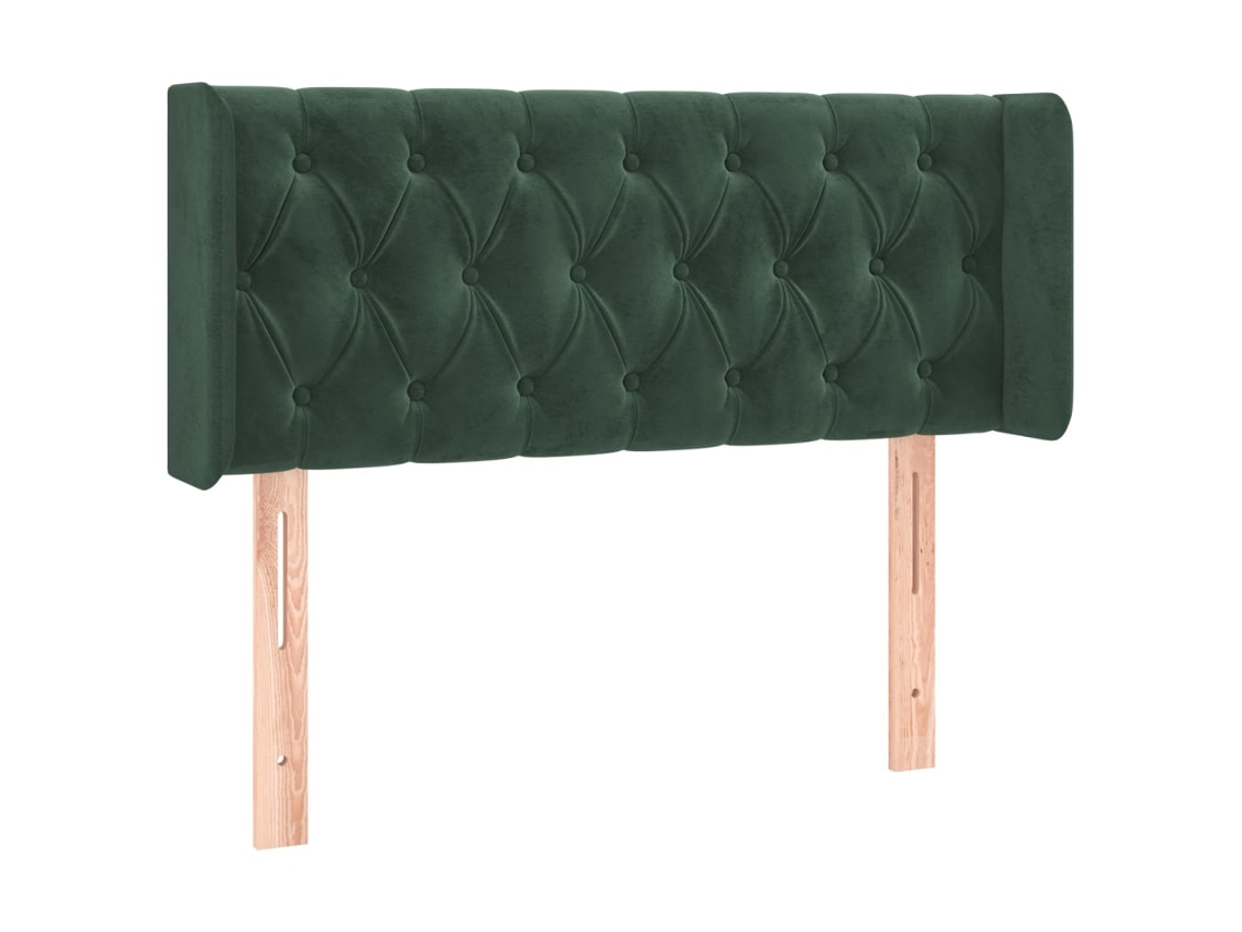 Headboard, Headboards Vidaxl Verde Veludo (103 X 16 X 78/88 Cm)