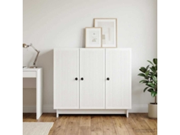 Vidaxl Buffet Branco Brilhante 89 X 34,5 X 80 Cm Derivados De Madeira
