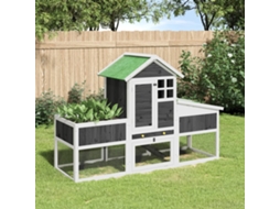 Vidaxl Coelheira 170x63x113 Cm Pinho Maciço Cinzento