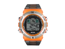 Reloj Digital Electrónico Infantil De Cuero Pvc Moda Niños (naranja)