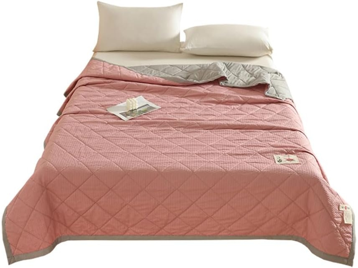 Colcha Acolchoada Fansu Capa de Cama Manta para Ar Condicionado Edredom Microfibra Conjunto Sofá Seersucker To