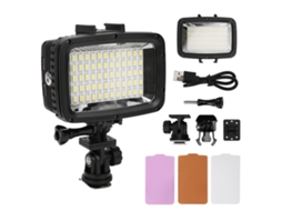 Luz de preenchimento LED SL-101 à prova d'água até 40m, 5500-6000K para câmeras de vídeo e fotografia SLR/PC.