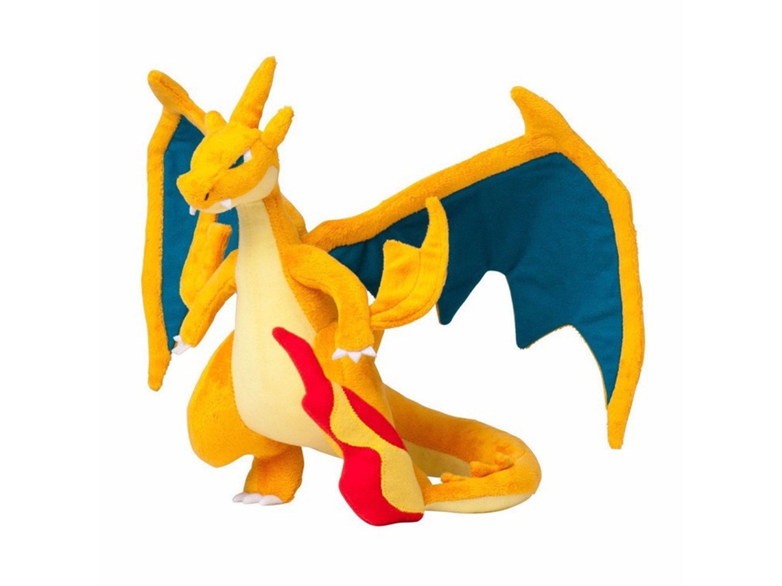 Charizard Com Asas Em Peluche - Laranja E Azul - Presente De Aniversário