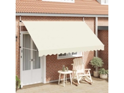Vidaxl Toldo Retrátil Manual 350 Cm Creme