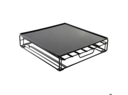 Organizador de cápsulas de café DKD Home Decor em metal preto com design contemporâneo
