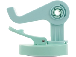 Dispensador de fita adesiva Ushobe com base de ventosa verde, suporte giratório 360° e ajustável para mesa escolar.