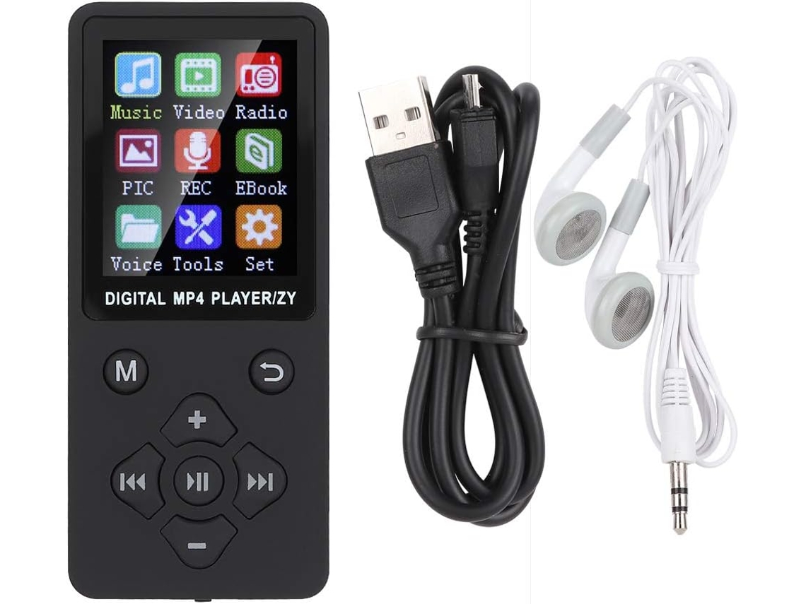 Leitor De Mp3 Portátil 8gb, Reprodutor De Áudio Mp4 1, 8 Polegadas Com Bluetooth 4 2, Rádio Digital Com Gravador De Voz