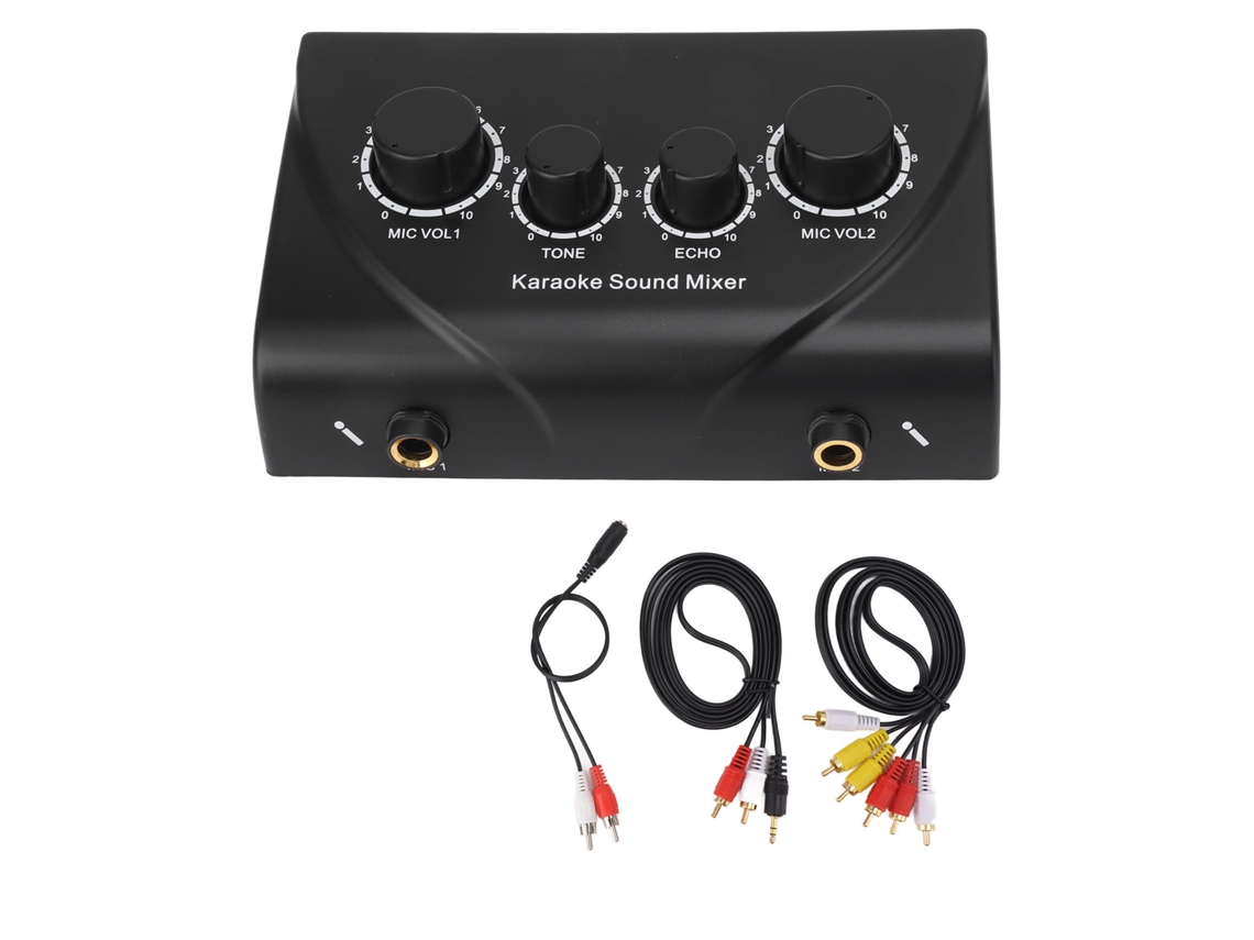 Mixer De Som Portátil Mini Para Karaokê Empresas Reuniões Familiares 100‑240v Plugue Uk