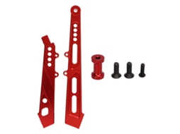 Suporte De Chassi Dianteiro E Traseiro De Liga De Alumínio Profissional Para Carro Rc Arrma 1/7 1/8 Vermelho