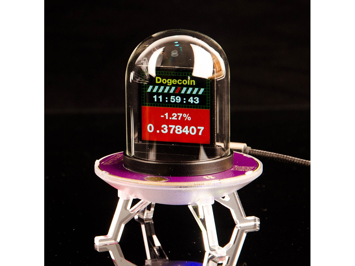 01relógio Ufo Criativo com Visor Led Multifuncional Relógio Ufo Criativo com Previsão do Tempo e Taxa de Câmbio MDUG