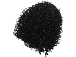Peruca Com Faixa De Cabelo - Peruca De Cabelo Humano Cacheado Preto Para Mulheres, Fácil De Usar.