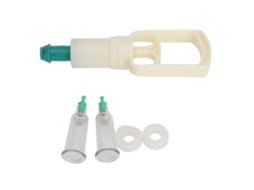 Conjunto de 2 ventosas a vácuo para massagem nos dedos.