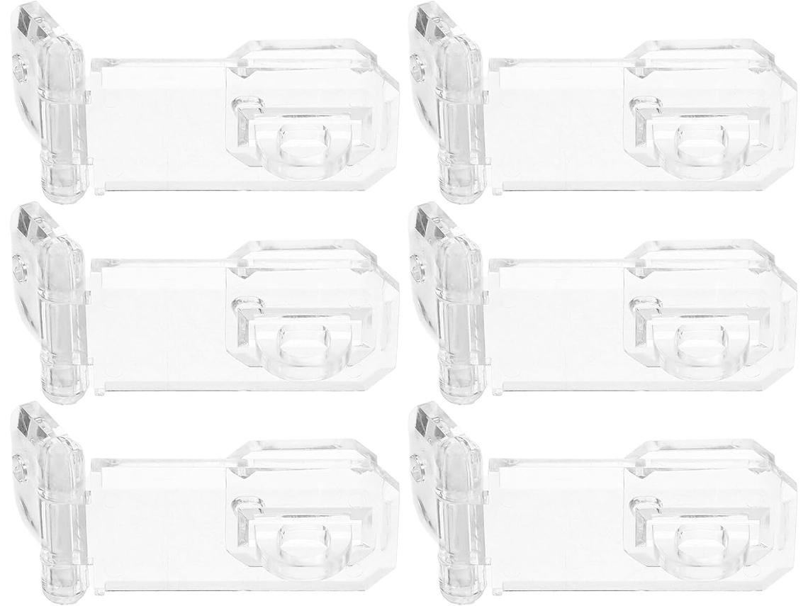 Fecho De Acrílico Para Armário, 6 Peças, Leve E Resistente A