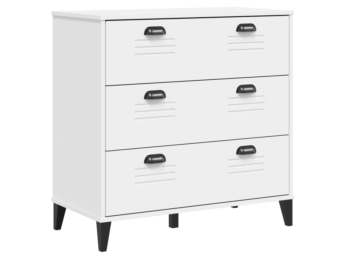Drawer Cabinet, Drawer Cabinets Vidaxl Branco Madeira Processada (n/a)
