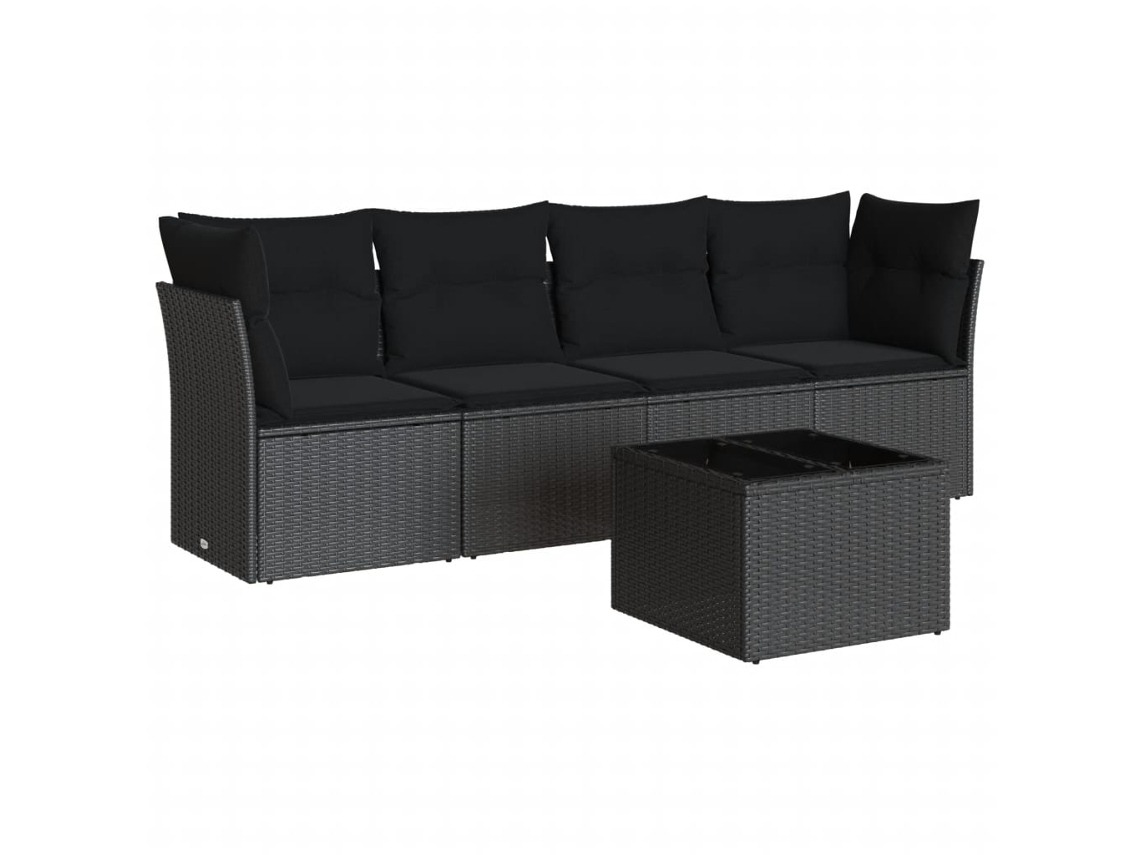 Garden Sofa Set, Garden Sofa Sets Vidaxl Preto Rattan / Vime (n/a)