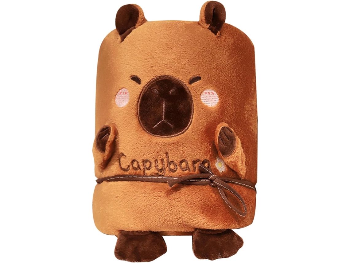 Manta Genérica de Capivara Vestível Oversized com Capuz Aconchegante,, Capa para Viagem Estampa CHABERLU