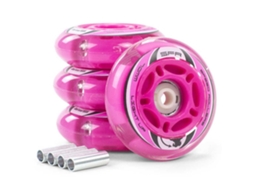 Light Up Inline 4 Units Rosa 72 Mmsfr Skates