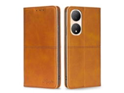 Capa De Couro Com Flip Horizontal Magnética Com Textura De Vaca Para Vivo Y100 5g
