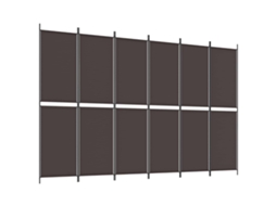 Maison Exclusive - Divisória/biombo Com 6 Painéis 300x200 Cm Tecido Castanho